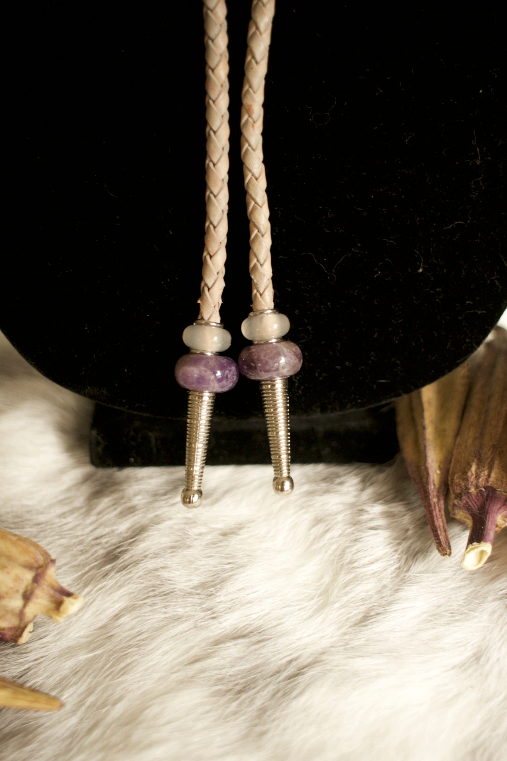 Okra Pod Bolo Tie