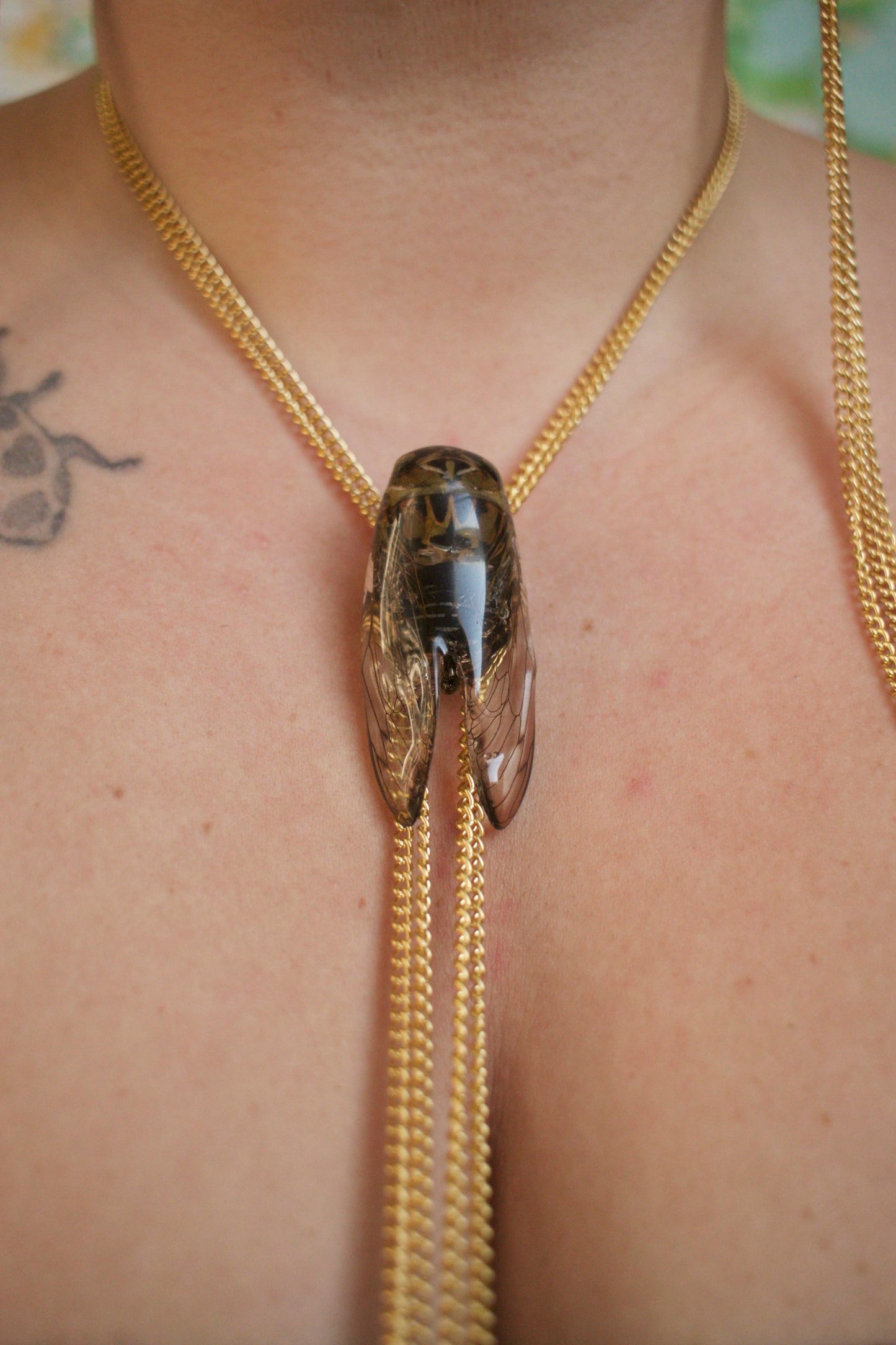 Cicadidae Chain Bolero Tie