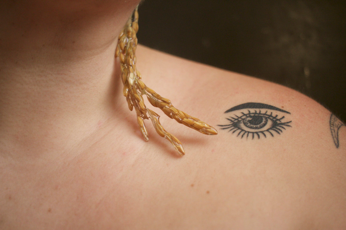 Oryza sativa Hoop Dangles
