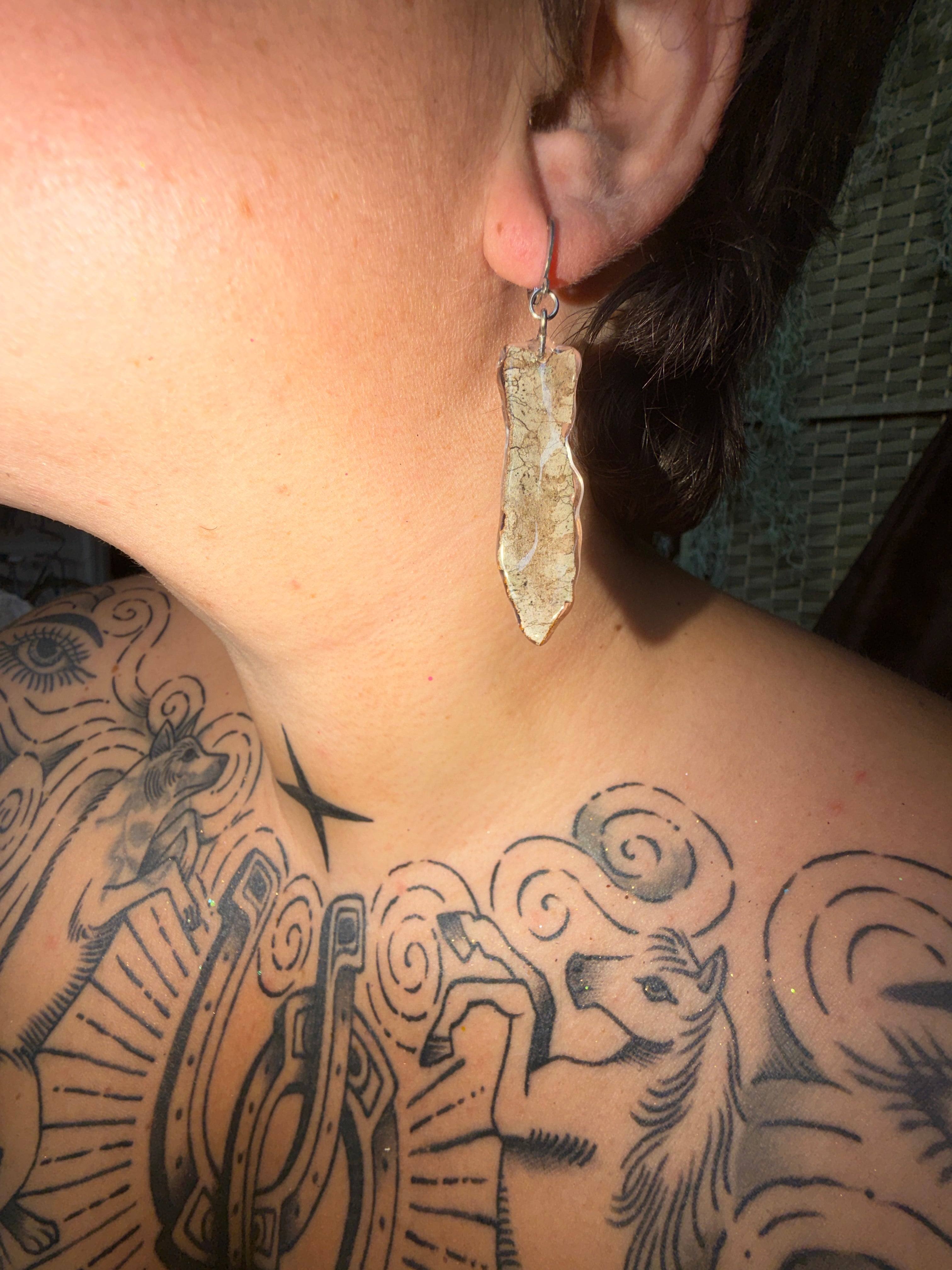 Tree Bark Earrings