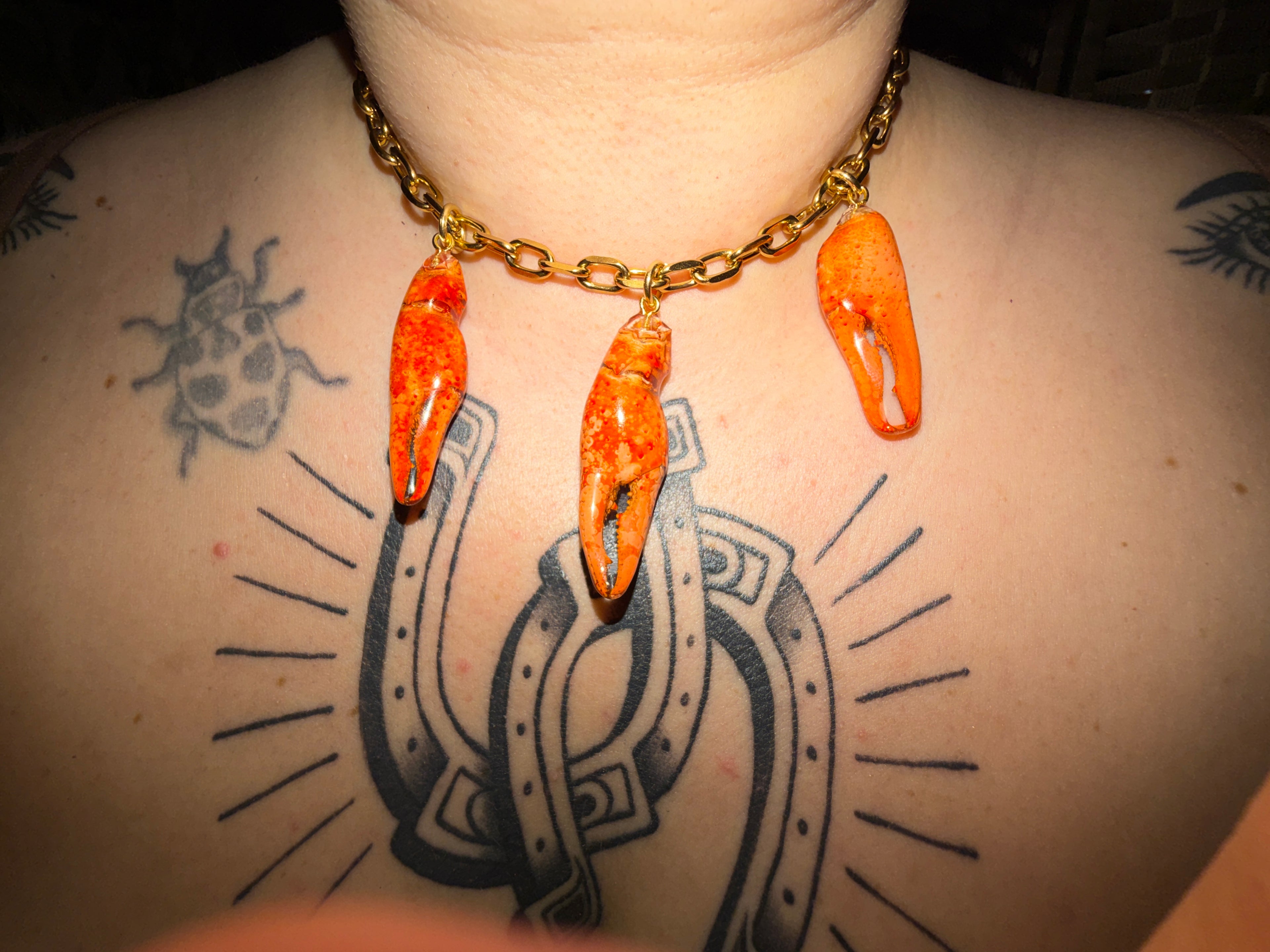 Louisiana Crawfish Charm Necklace