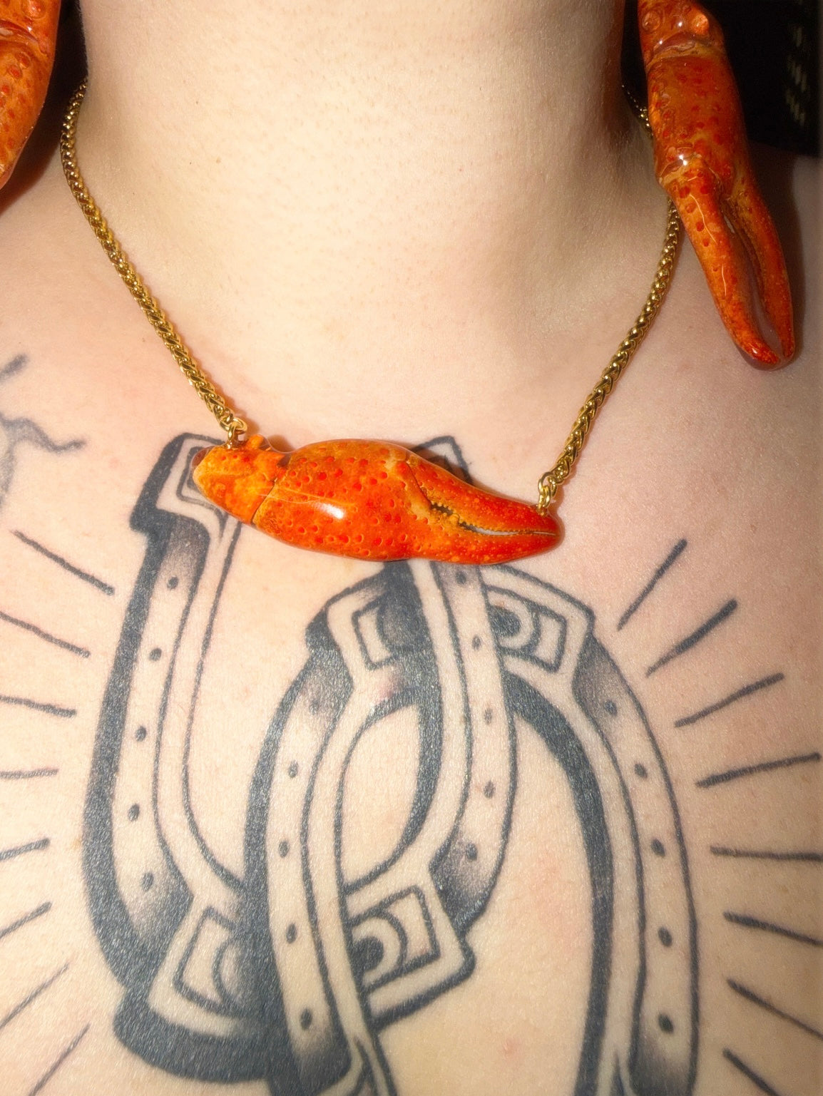 Louisiana Crawfish Daddy Necklace