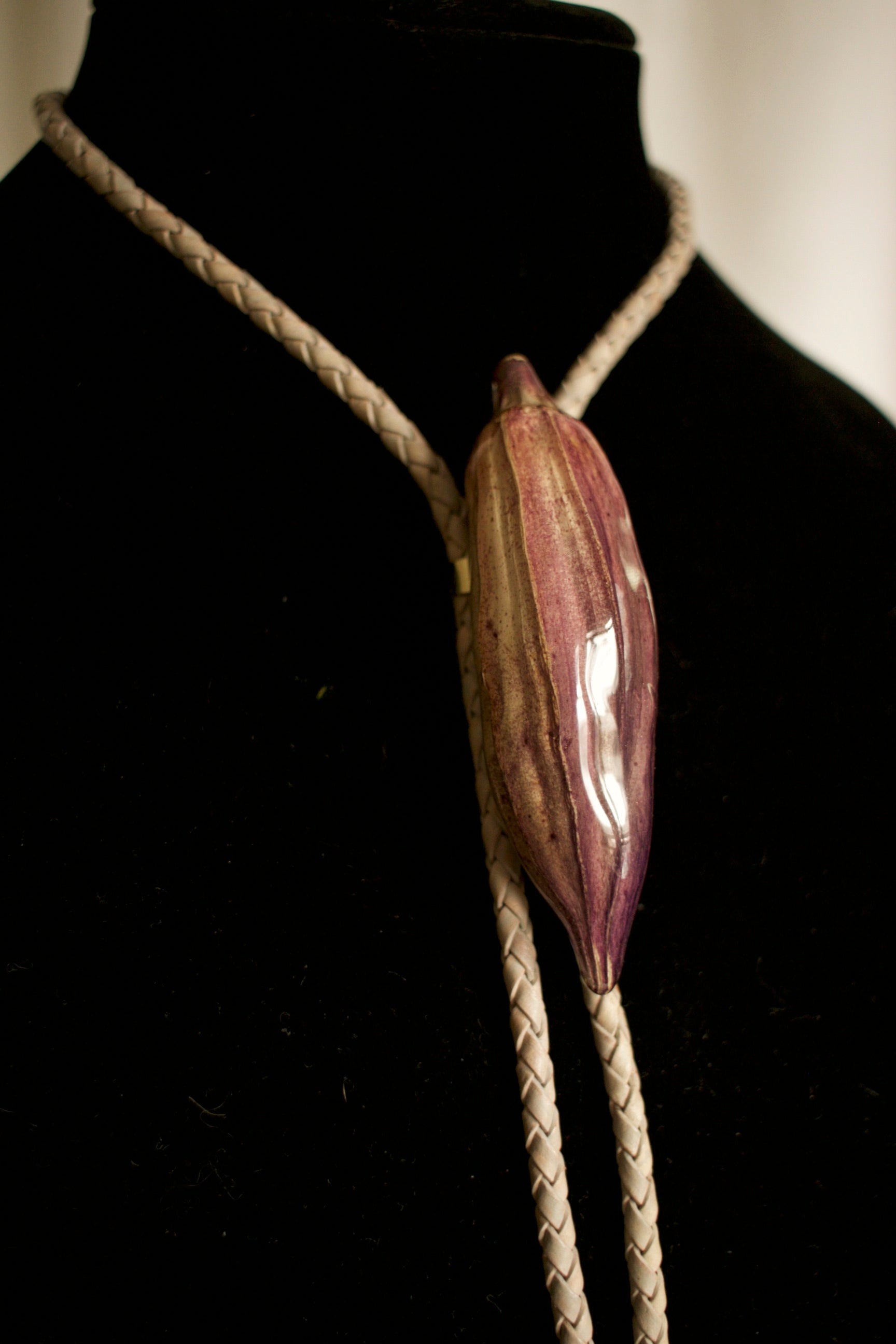 Okra Pod Bolo Tie