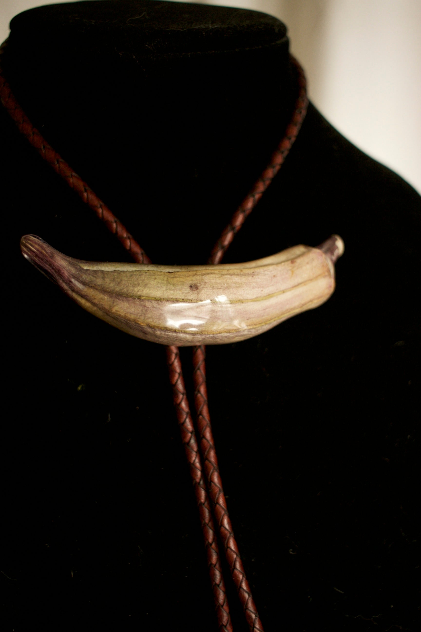 Okra Pod Bolo Tie