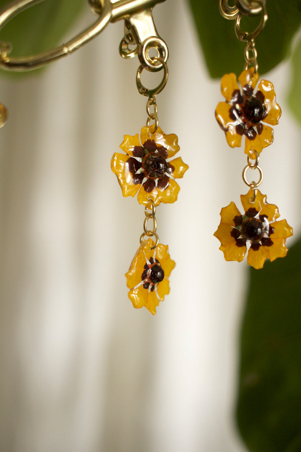 Plains Coreopsis Double Drop Earrings