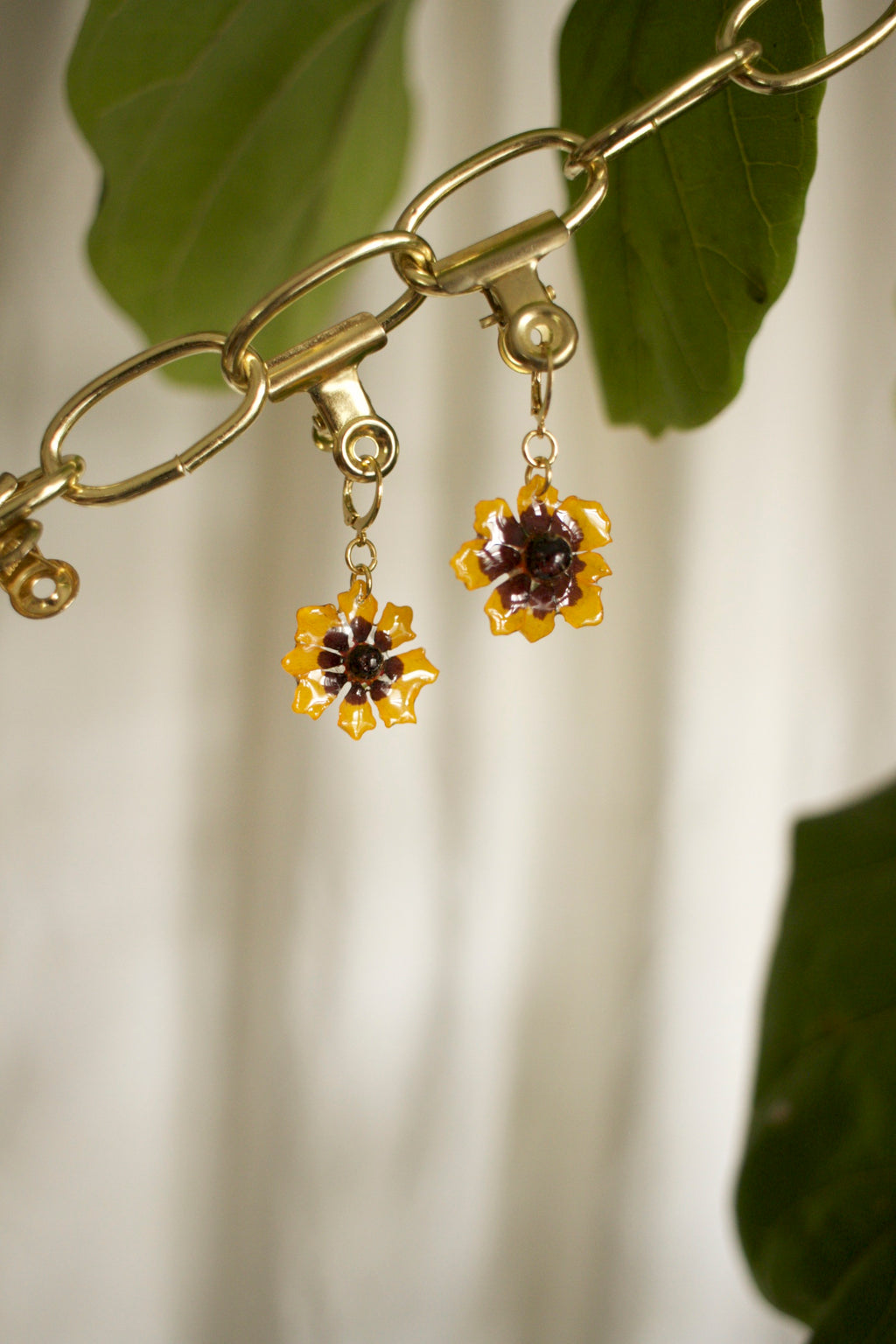 Plains Coreopsis Single Drop Earrings