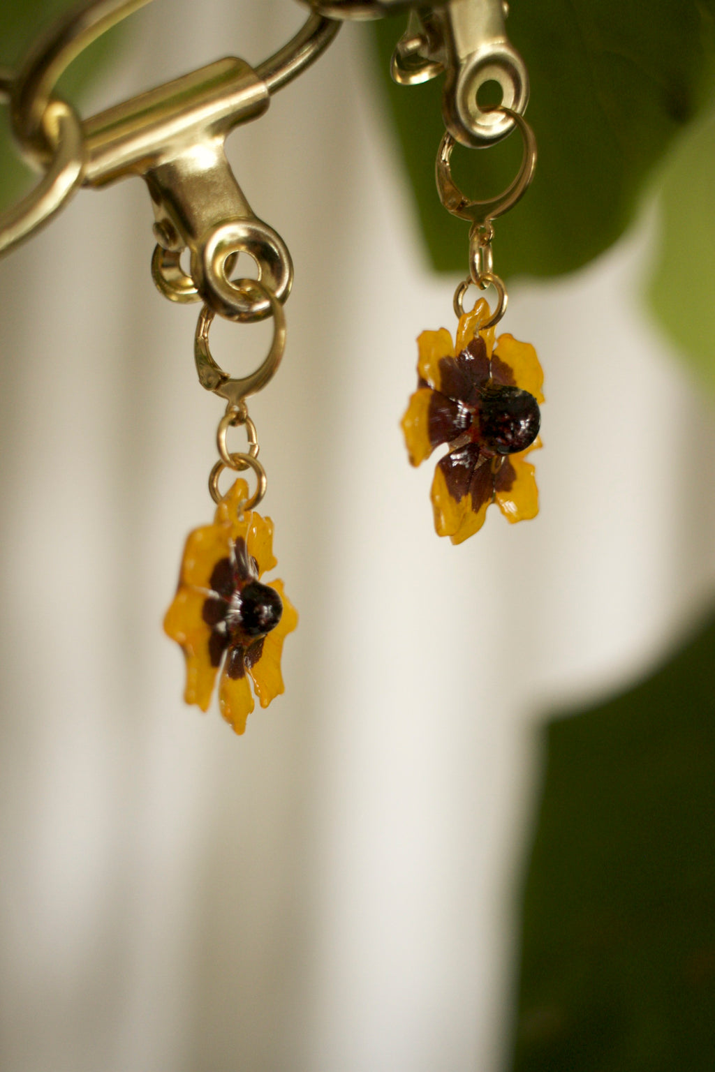 Plains Coreopsis Single Drop Earrings