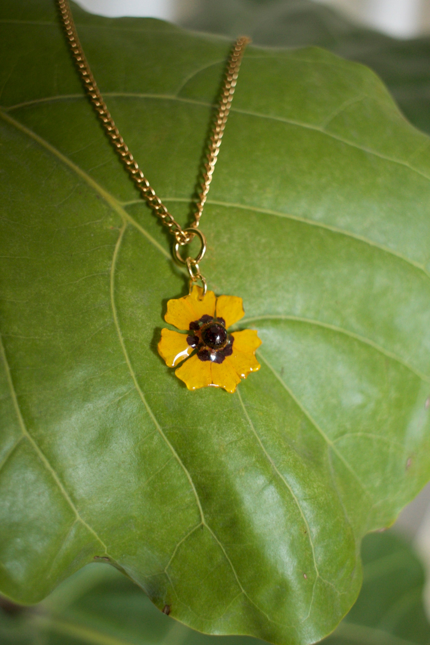 Plains Coreopsis Pendant Necklace