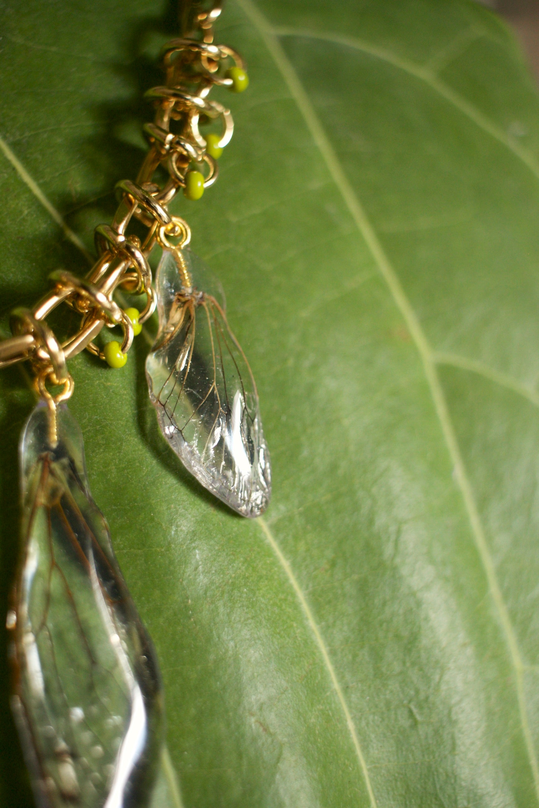 Cicada Wing Charm Necklace