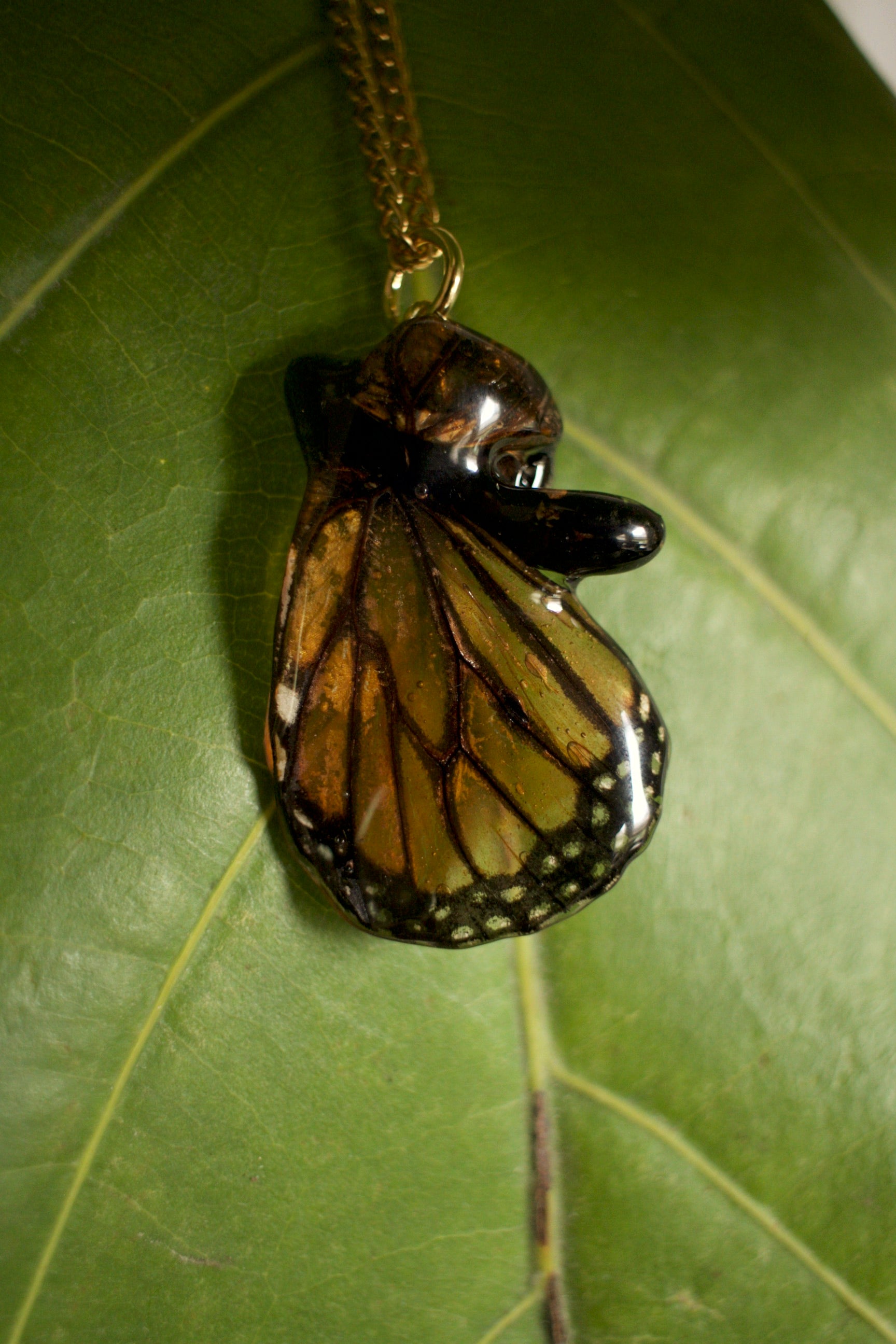 Monarch Butterfly Pendant Necklace