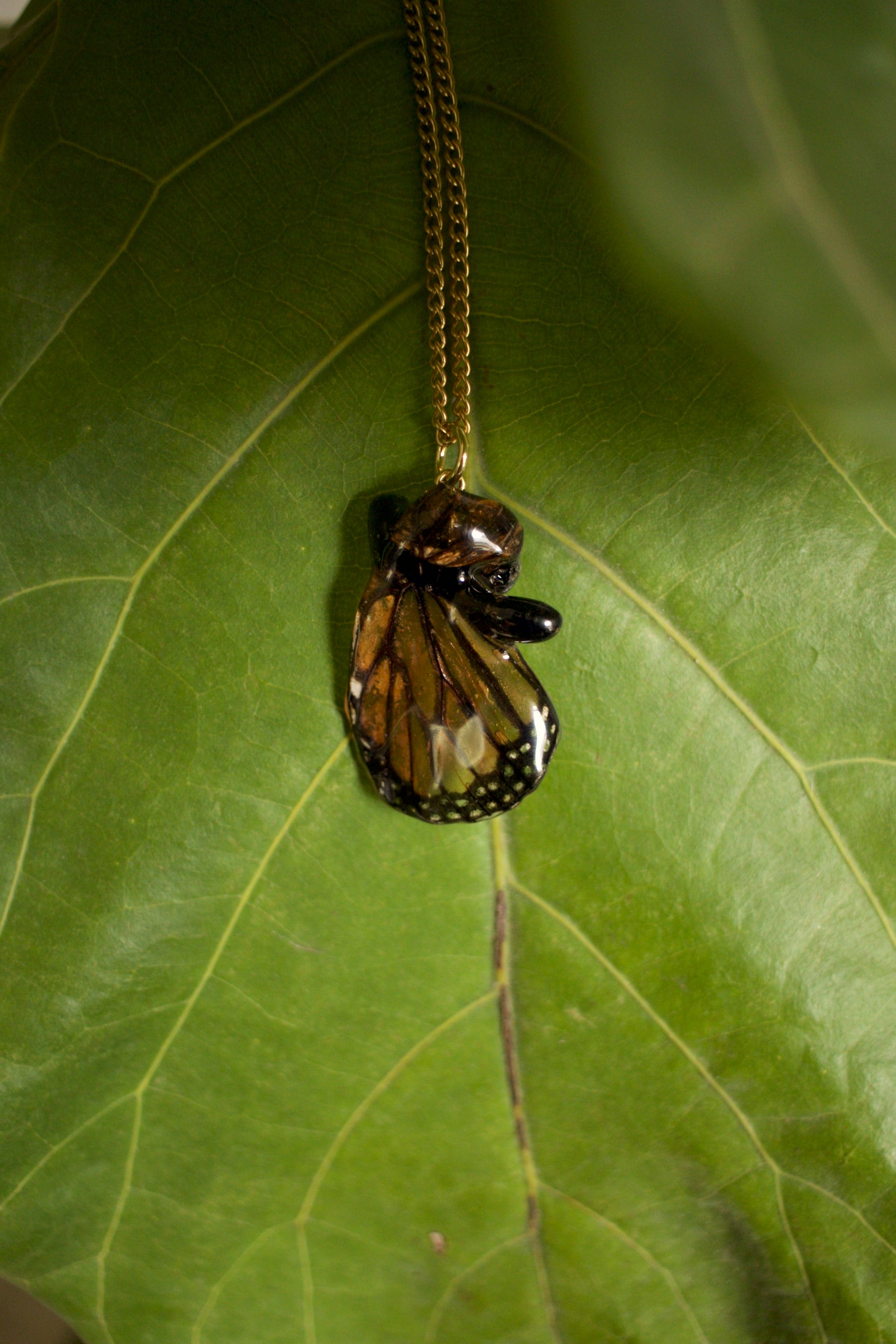 Monarch Butterfly Pendant Necklace